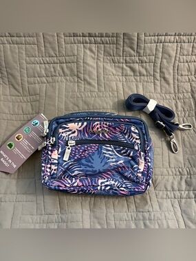 BAGGALLINI  Women Triple Zip Bag Tropical Crossbody Purse